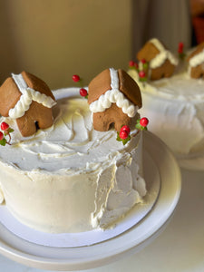 Gingerbread house cake