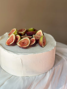 Brown butter cake w/figs