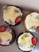 Load image into Gallery viewer, Personal name cakes with fruit n florals
