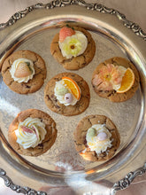 Load image into Gallery viewer, Easter Brown butter chocolate cookies with fruit and florals
